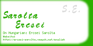 sarolta ercsei business card